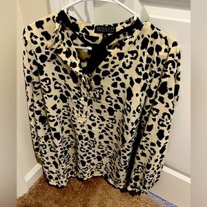 Eloquii Tie Neck Blouse